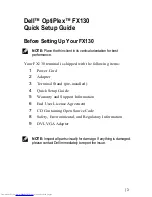 Preview for 3 page of Dell OptiPlex FX130 Quick Setup Manual