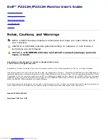 Preview for 2 page of Dell P2212H User Manual