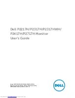 Предварительный просмотр 1 страницы Dell P2217H User Manual