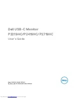 Предварительный просмотр 1 страницы Dell P2219HC User Manual