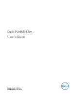 Dell P2418HZc User Manual preview