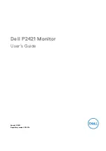 Preview for 1 page of Dell P2421 User Manual