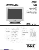 Preview for 1 page of Dell P780 - 17" CRT Display Service Manual