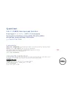 Preview for 1 page of Dell P85G Quick Start Manual