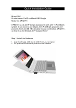 Dell PointBlank DPB2701 Quick Installation Manual preview