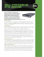 Preview for 1 page of Dell POWEREDGE R710 Specifications