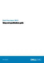 Preview for 1 page of Dell Precision 3551 Setup And Specifications Manual