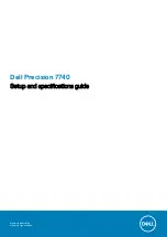 Preview for 1 page of Dell Precision 7740 Setup And Specifications Manual