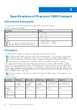 Preview for 12 page of Dell Precision Compact 3260 Setup And Specifications