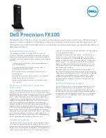 Preview for 1 page of Dell Precision FX100 Specifications