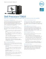 Dell Precision T3610 Specifications preview