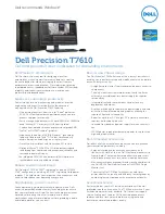 Preview for 1 page of Dell Precision T7610 Technical Specifications