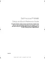 Preview for 1 page of Dell Precision Workstation M6400 Setup And Quick Reference Manual