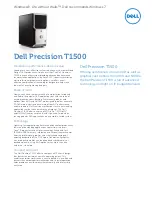 Preview for 1 page of Dell Precision Workstation T1500 Specifications