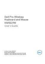 Dell Pro Wireless KM5221W User Manual preview