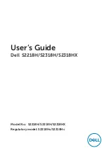 Preview for 1 page of Dell S2218H User Manual
