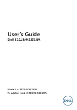 Preview for 1 page of Dell S2218M User Manual