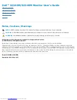 Dell S2240M User Manual preview