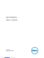 Dell S2415H User Manual preview