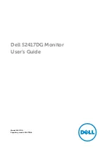 Предварительный просмотр 1 страницы Dell S2417DG User Manual