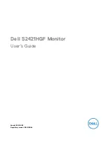 Dell S2421HGF User Manual preview