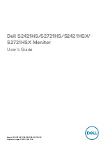 Preview for 1 page of Dell S2421HS User Manual