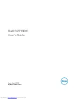 Dell S2719DC User Manual предпросмотр