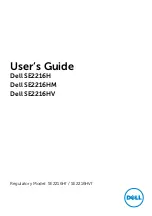 Dell SE2216H User Manual preview