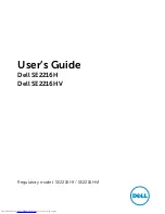 Dell SE2216Hf User Manual preview