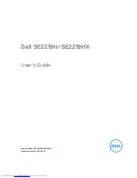 Dell SE2219H User Manual preview