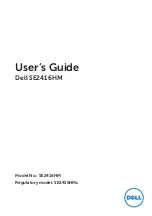 Dell SE2416HM User Manual preview