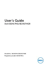 Dell SE2417HG User Manual preview