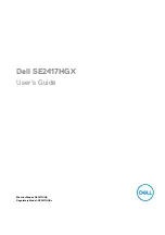 Preview for 1 page of Dell SE2417HGX User Manual