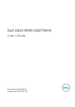 Dell SE2419HR User Manual preview