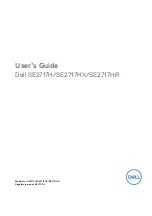 Предварительный просмотр 1 страницы Dell SE2717H User Manual