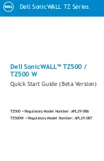 Dell SonicWALL TZ500 Quick Start Manual предпросмотр