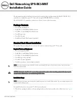 Preview for 1 page of Dell SPR-RK3-MNT Installation Manual