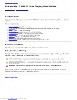 Preview for 3 page of Dell UltraSharp 1800FP User Manual