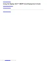 Preview for 16 page of Dell UltraSharp 1800FP User Manual