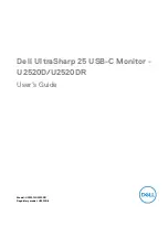 Preview for 1 page of Dell UltraSharp 25 Series User Manual