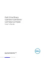 Предварительный просмотр 1 страницы Dell UltraSharp U2419H User Manual