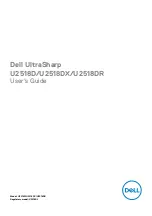 Предварительный просмотр 1 страницы Dell UltraSharp U2518D User Manual