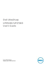 Preview for 1 page of Dell UltraSharp UP2516D User Manual