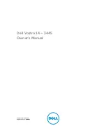 Preview for 1 page of Dell Vostro 14 - 3445 Owner'S Manual