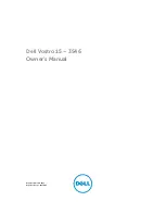 Предварительный просмотр 1 страницы Dell Vostro 15 Owner'S Manual