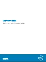 Preview for 1 page of Dell Vostro 5390 Setup And Specifications Manual