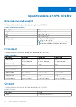 Preview for 10 page of Dell XPS 13 9310 Setup And Specifications