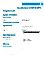 Preview for 12 page of Dell XPS 13 9370 Setup And Specifications