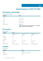Предварительный просмотр 10 страницы Dell XPS 15 7590 Setup And Specifications