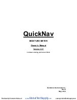 Предварительный просмотр 1 страницы Delmhorst Instrument Co QuickNav 12545 Owner'S Manual